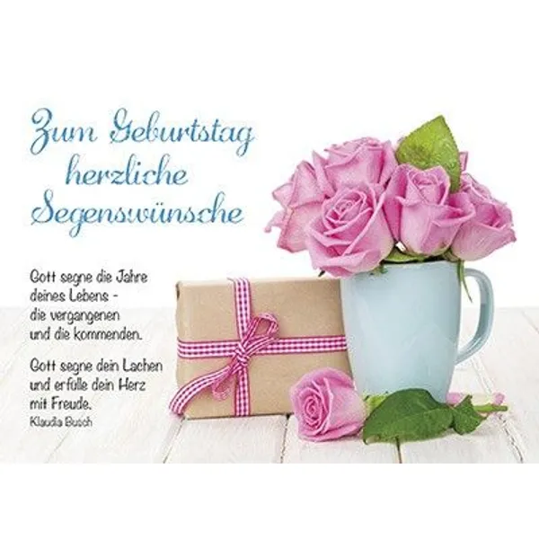 Produktbild des Artikels Postkarten: Zum Geburtstag herzliche Segenswünsche, 4 Stück (Schreibwaren)