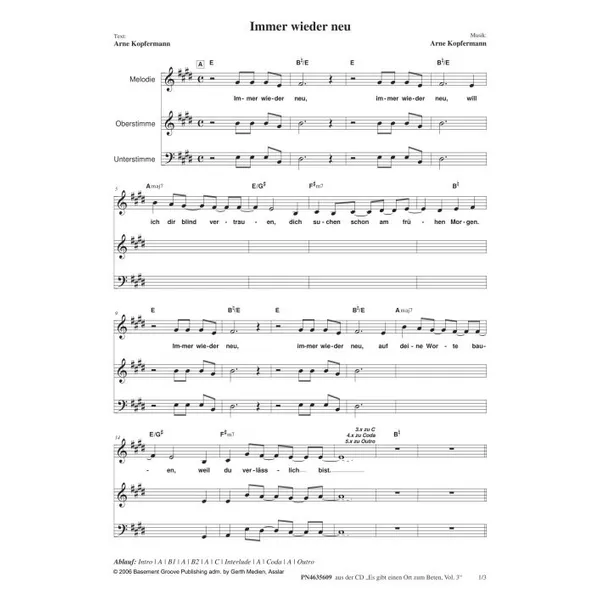 Produktbild des Artikels Immer wieder neu (Noten - Download)