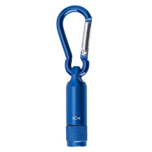 Produktbild des Artikels LED-Taschenlampe mit Karabiner "Ichthys" - blau ()