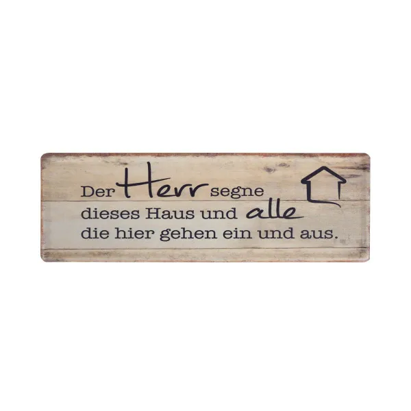 Produktbild des Artikels Metallschild "Der Herr segne diese Haus" - braun ()