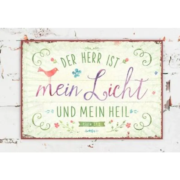 Produktbild des Artikels Metallschild klein - Mein Licht und Heil ()