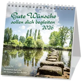Produktbild des Artikels Gute Wünsche sollen dich begleiten 2026 - Postkartenkalender (Kalender - Spiralbindung)