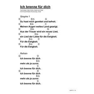 Produktbild des Artikels Ich brenne für dich (Noten - Download)