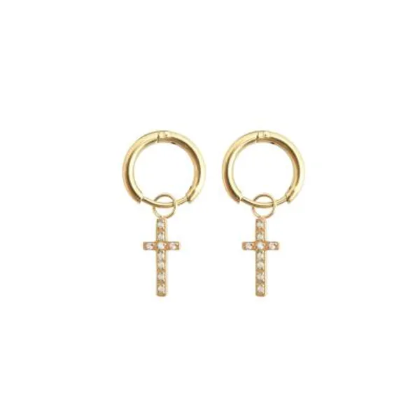 Produktbild des Artikels Ohrhänger "Kreuz - Creolen" ()