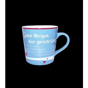Produktbild des Artikels Guten Morgen, hier spricht Gott - Tasse blau ()