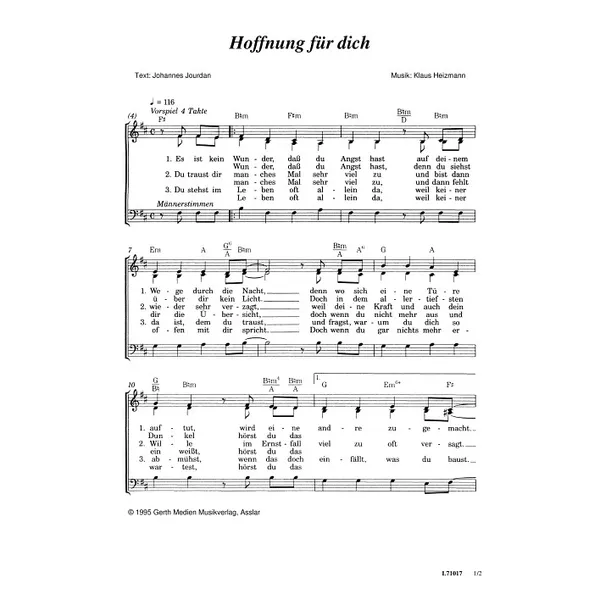 Produktbild des Artikels Hoffnung für dich (Noten - Download)