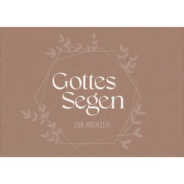 Produktbild des Artikels Faltkarte "Gottes Segen zur Hochzeit" (Schreibwaren)