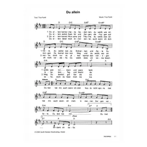 Produktbild des Artikels Du allein (Noten - Download)