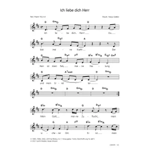 Produktbild des Artikels Ich liebe dich Herr (Noten - Download)