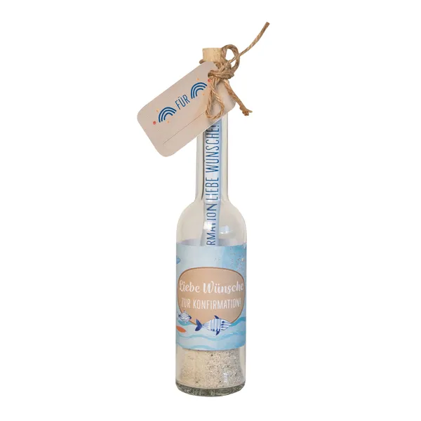 Produktbild des Artikels Flaschengrüße - "Liebe Wünsche zur Konfirmation" ()