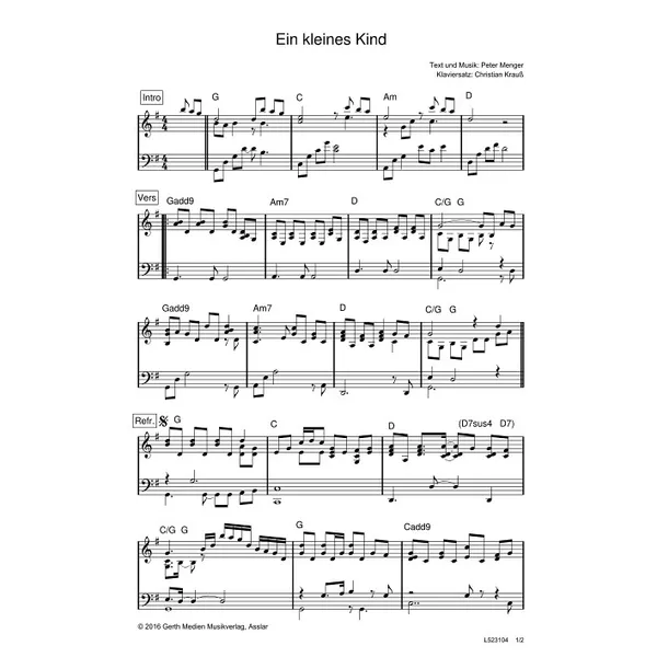 Produktbild des Artikels Ein kleines Kind (Noten - Download)