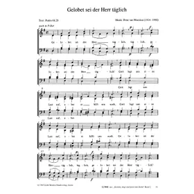 Produktbild des Artikels Gelobet sei der Herr täglich (Noten - Download)