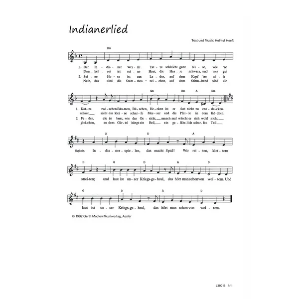 Produktbild des Artikels Indianerlied (Noten - Download)