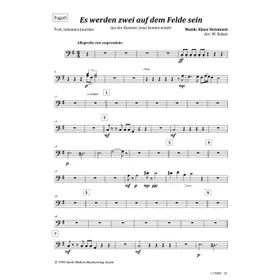 Produktbild des Artikels Es werden zwei auf dem Felde sein (Fagott) (Noten - Download)