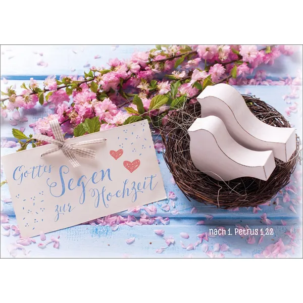 Produktbild des Artikels Faltkarte "Vogelnest" - Hochzeit (Schreibwaren)