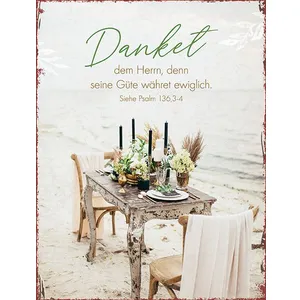 Produktbild des Artikels Metallschild groß - Danket dem Herrn ()
