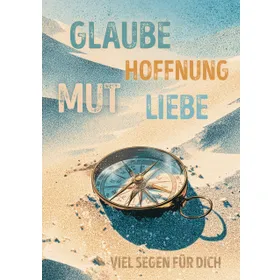 Produktbild des Artikels Faltkarte "Glaube-Hoffnung-Mut-Liebe" - Einsegnung/bibl. Unterricht (Schreibwaren)