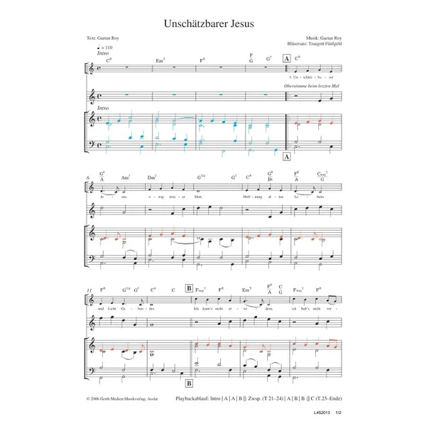 Produktbild des Artikels Unschätzbarer Jesus (Noten - Download)