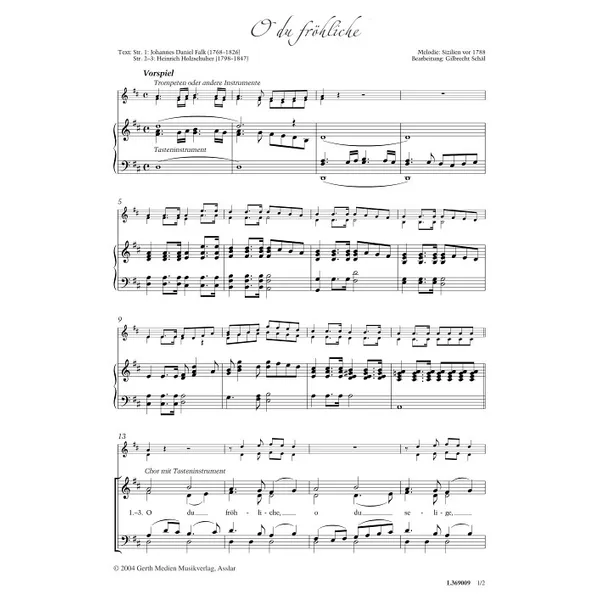 Produktbild des Artikels O du fröhliche (Noten - Download)