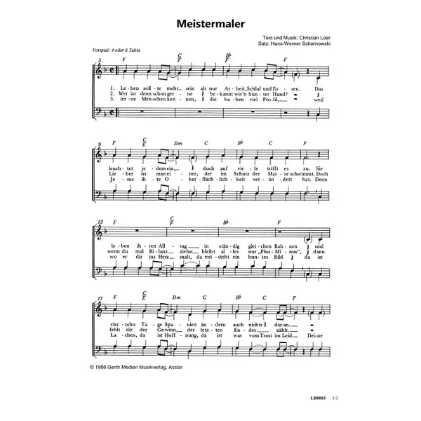 Produktbild des Artikels Meistermaler (Noten - Download)