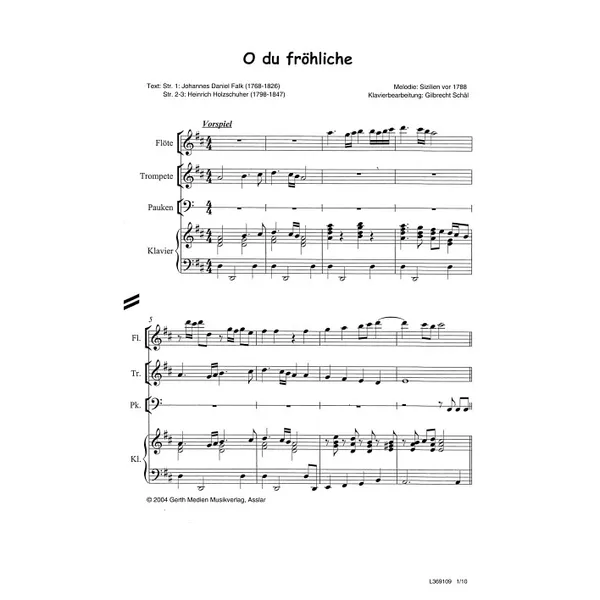 Produktbild des Artikels O du fröhliche (Noten - Download)