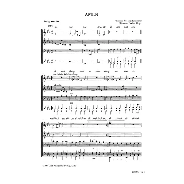 Produktbild des Artikels Amen (Noten - Download)