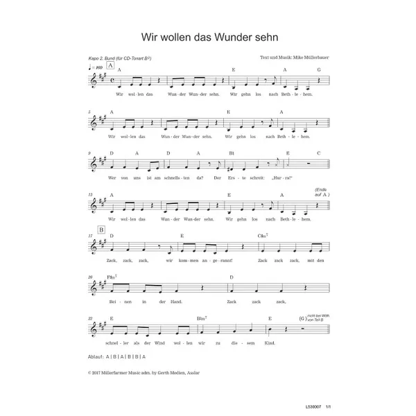 Produktbild des Artikels Wir wollen das Wunder sehn (Noten - Download)