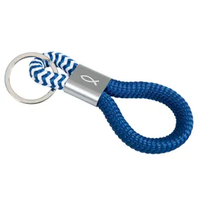 Produktbild des Artikels Schlüsselanhänger Tau "Fischsymbol" - blau ()