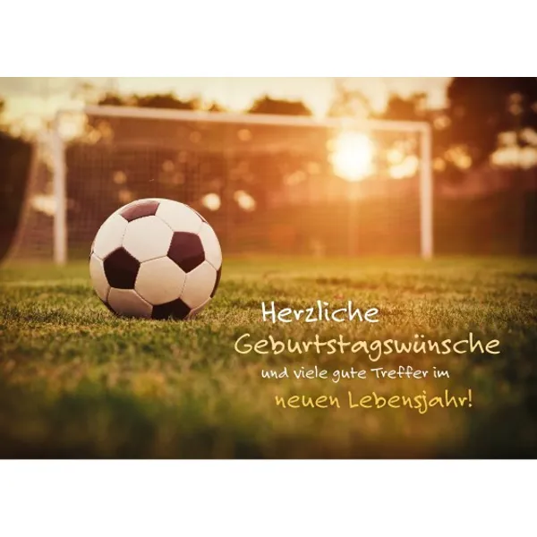 Produktbild des Artikels Herzliche Geburtstagswünsche für einen Fußballfan! - Faltkarte (Schreibwaren)
