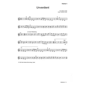 Produktbild des Artikels Unverdient (Violine 1) (Noten - Download)