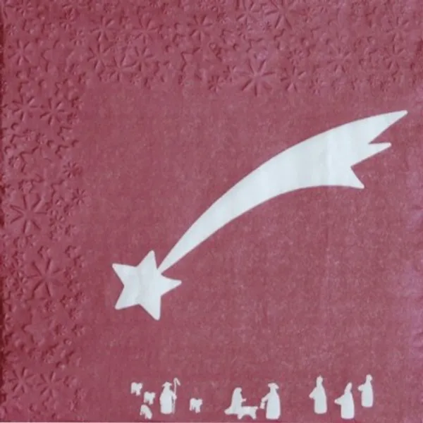 Produktbild des Artikels Serviette "Sternprägung" rot ()
