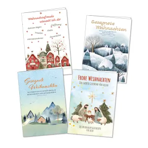 Produktbild des Artikels Weihnachts-Faltkarten-Serie 4 Stk. (Schreibwaren)