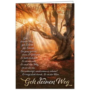 Produktbild des Artikels Faltkarte: Geh deinen Weg - Trauer (Schreibwaren)