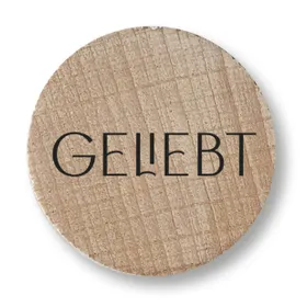 Produktbild des Artikels Holzmagnet - Geliebt (Schreibwaren)