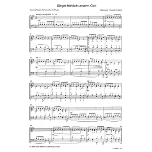 Produktbild des Artikels Singet fröhlich unserm Gott (Noten - Download)
