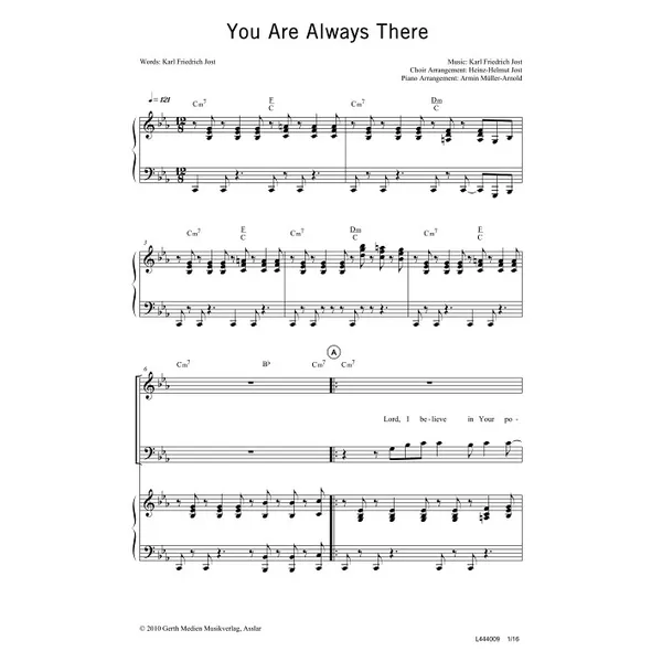Produktbild des Artikels You Are Always There (Noten - Download)