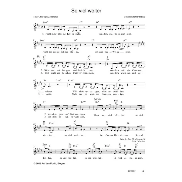 Produktbild des Artikels So viel weiter (Noten - Download)