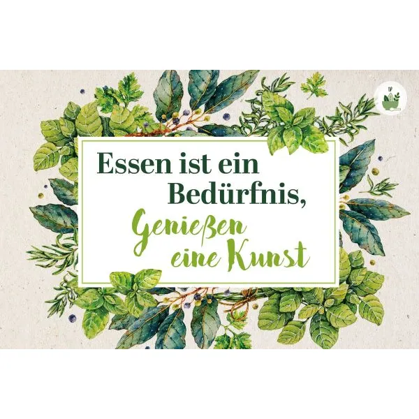 Produktbild des Artikels Kräuter-Dip-Karte - Essen ist ein Bedürfnis, (Lebensmittel)