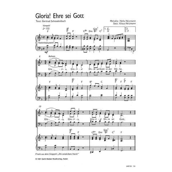 Produktbild des Artikels Gloria! Ehre sei Gott (Noten - Download)
