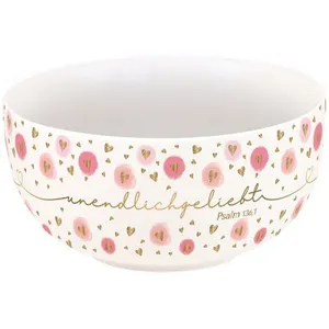 Produktbild des Artikels Müslischale "unendlich geliebt" (Gold-Edition) ()