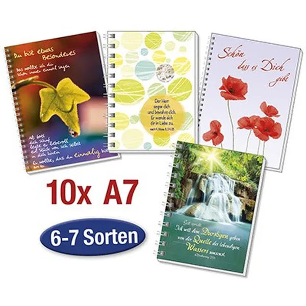 Produktbild des Artikels Spar-Paket: Memos A7 - 10 Stk. (Schreibwaren - Spiralbindung)