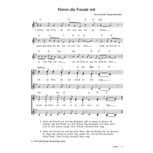 Produktbild des Artikels Nimm die Freude mit (Noten - Download)