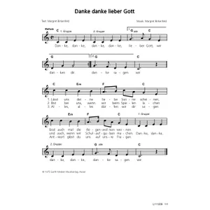 Produktbild des Artikels Danke, danke, lieber Gott (Noten - Download)