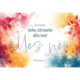 Produktbild des Artikels Jahreslosung 2026 - Postkarten "Bunte Farben" 10er Set (Schreibwaren)