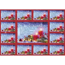 Produktbild des Artikels Aufkleber-Gruß-Karten: Frohe Weihnachten, 4 Stück (Schreibwaren)