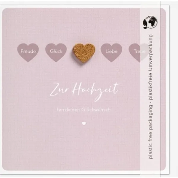 Produktbild des Artikels Faltkarte "Zur Hochzeit herzlichen Glückwunsch" (Schreibwaren)