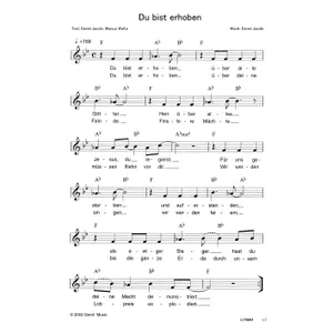 Produktbild des Artikels Du bist erhoben (Noten - Download)
