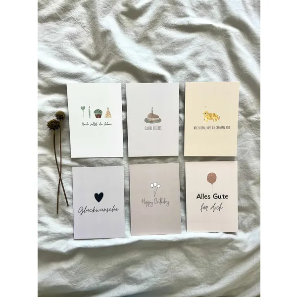 Produktbild des Artikels Postkartenset "Glückwünsche" (Schreibwaren)