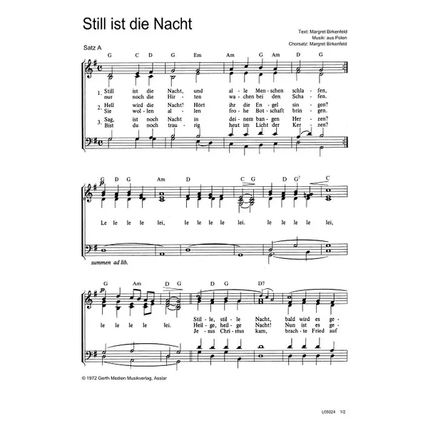 Produktbild des Artikels Still ist die Nacht (Noten - Download)