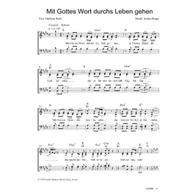 Produktbild des Artikels Mit Gottes Wort durchs Leben gehen (Noten - Download)
